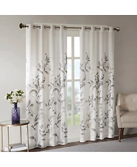 Laoties Printed Grommet Window Curtain Panel, 50" W x 84" H, Lightweight Semi-Sheer, Single Panel