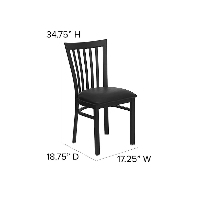 Emma+Oliver School House Metal Restaurant Dining Chair