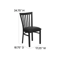 Emma+Oliver School House Metal Restaurant Dining Chair