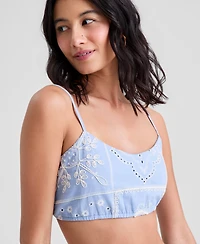 And Now This Women's Eyelet-Embroidered Bralette Top, Macy's Exclusive