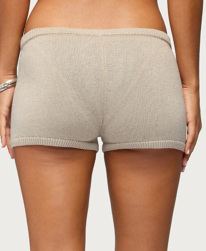 Edikted Women's Nicca Iridescent Knit Shorts
