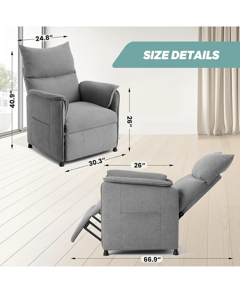 gaomon Power Lift Recliner Chair with Remote - Electric Recliner with Padded Backrest & Side Pockets - Living Room Chair with Rocking Function