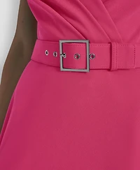 Dkny Women's V-Neck Belted Dress