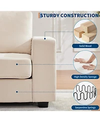 gaomon 90" Oversized Cloud Couch, 114 Pounds Mid Century Chenille Sofa