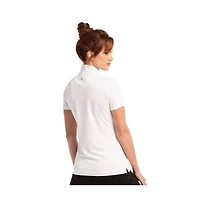 Ep Ny Women's Convertible Zip Mock Short Sleeve Golf Polo