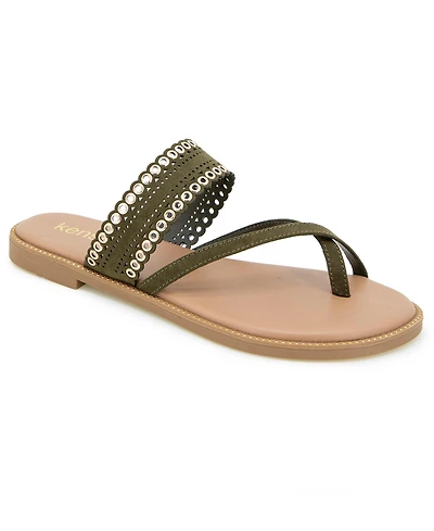 Kensie Women's Maddy-b Flat Comfort Sandal