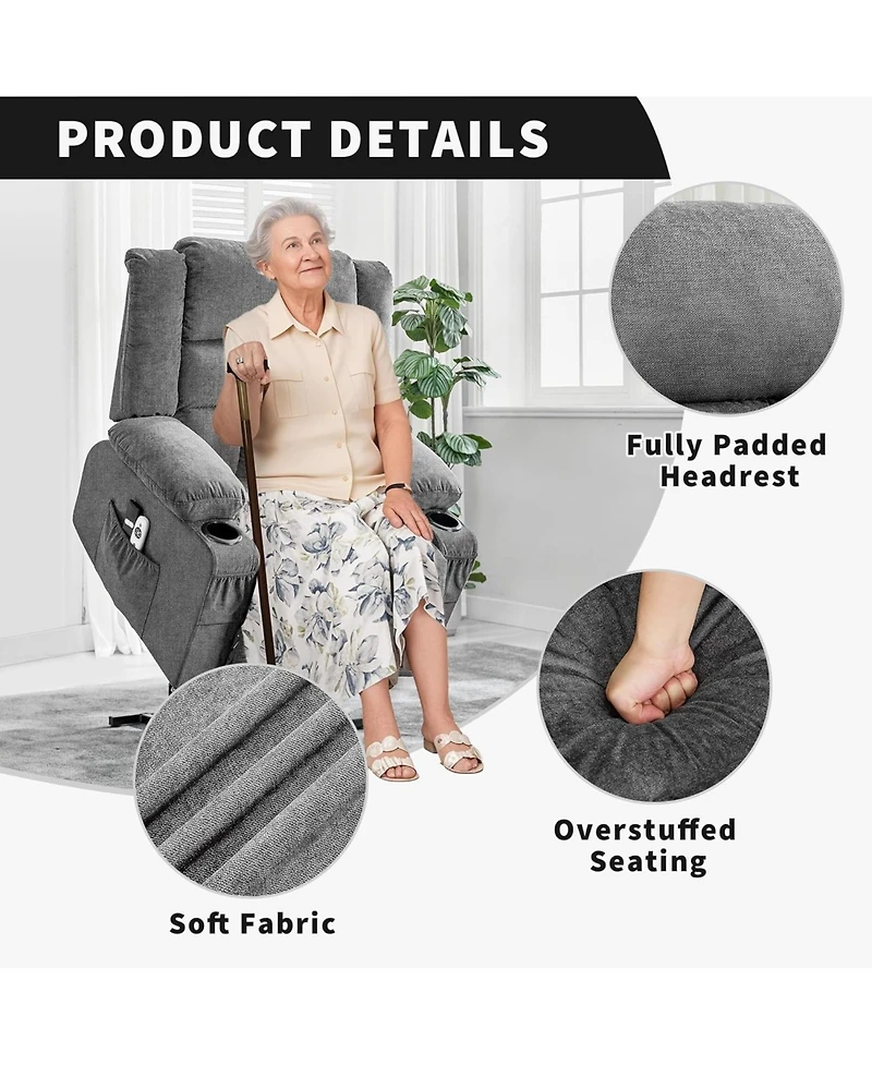 gaomon Power Lift Recliner Chair with Heat & Massage
