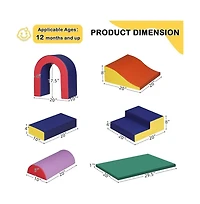 Kinder King 10-Piece Climb and Crawl Activity Play Set, Soft Foam Block for Climbing, Crawling and Sliding