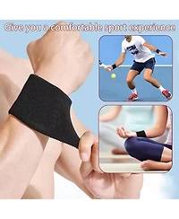 Magicorange 10 Pairs Wrist Sweatbands for Men and Women Cotton Terry Cloth Absorbing Wrist Bands for Tennis Basketball Running and Gym Training.