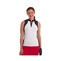 Ep Ny Women's Stand Collar Sleeveless Golf Polo