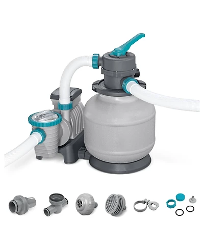 Bestway 2,200 Gallon Sand Filter Pump for Above Ground Outdoor Swimming Pools