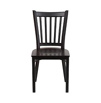 Emma+Oliver 2 Pack Vertical Back Metal Restaurant Chair