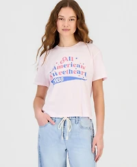 Rebellious One Juniors' American Sweetheart Graphic Print T-Shirt