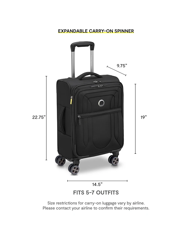 Delsey Paris Shadow Dlx Small Expandable Carry-On Spinner
