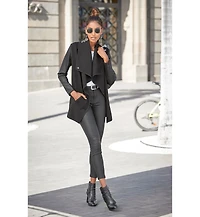 Lascana Women's Leather Sleeve Jacket