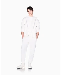 A|X Armani Exchange Men's White Edition Short Sleeve Layered Sweater