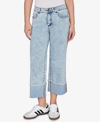 Ruby Rd. Petite Comfort Waist Wide Leg Cropped Jeans