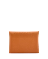 Pre-Owned HERMES Calvi Duo Card Holder Verso Epsom