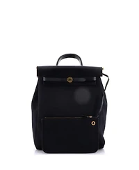 Pre-Owned HERMES Herbag A Dos Zip Backpack Toile and Leather