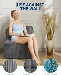 Gaomon Folding Sofa Bed,Convertible Sleeper Chair with Pillows & Back Support,Portable Fold Out Chair Bed Boneless Couch,Sofa Lounge for Living Room