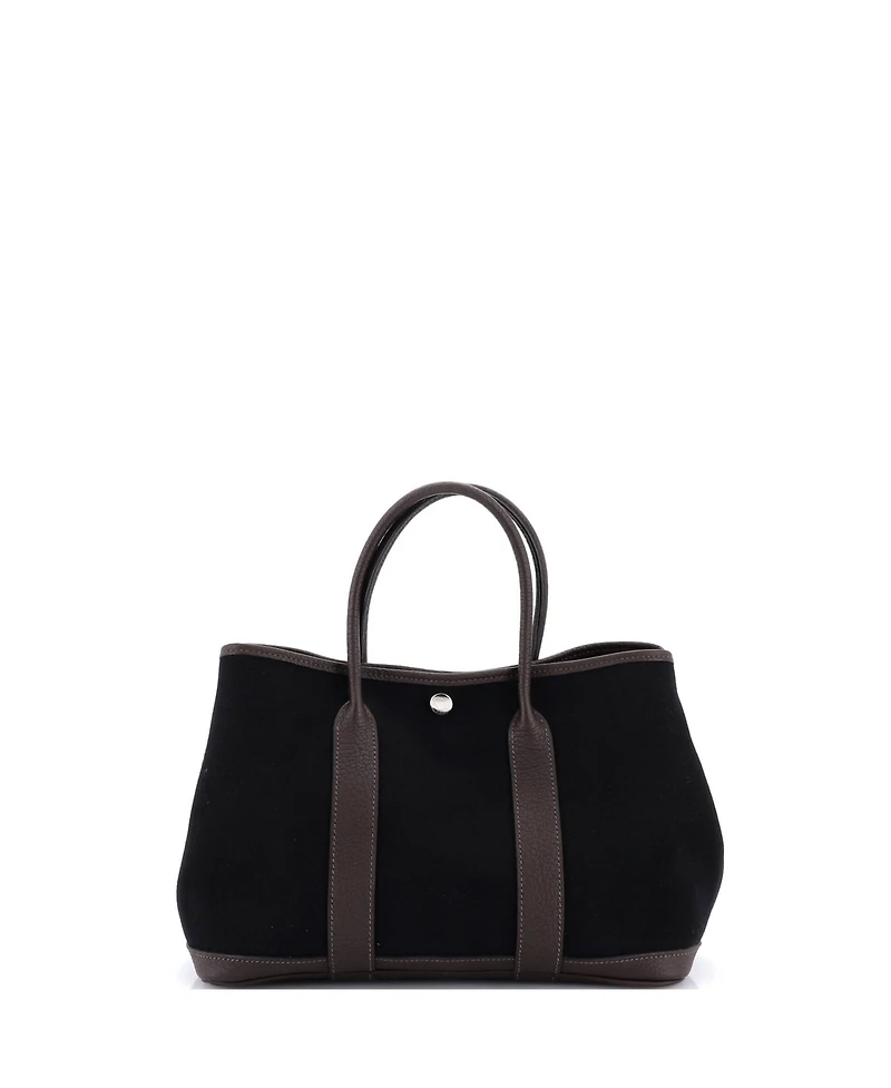 Pre-Owned HERMES 30 Garden Party Tote Toile and Leather