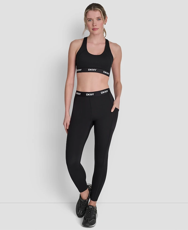 Dkny Sport Women's Balance Compression Logo Sports Bra