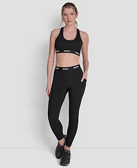 Dkny Sport Women's Balance Compression Logo Sports Bra