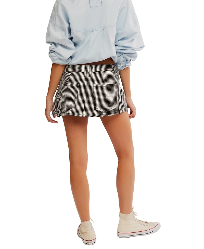 Free People Women's Georgie Gingham Plaid Skirt