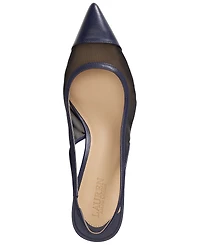 Lauren Ralph Women's Lolah Mesh and Nappa Slingback Pumps