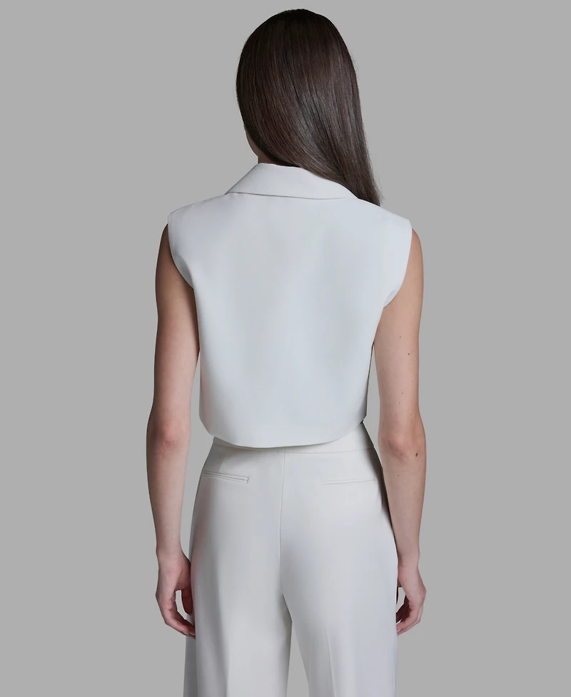 Bcbg Women's One-Button Cropped Vest