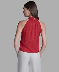 Bcbg Women's Ruffle Halter Neck Top