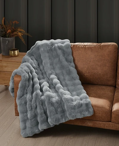 Frye Bubble Rabbit Faux Fur Throw, 50" x 70"