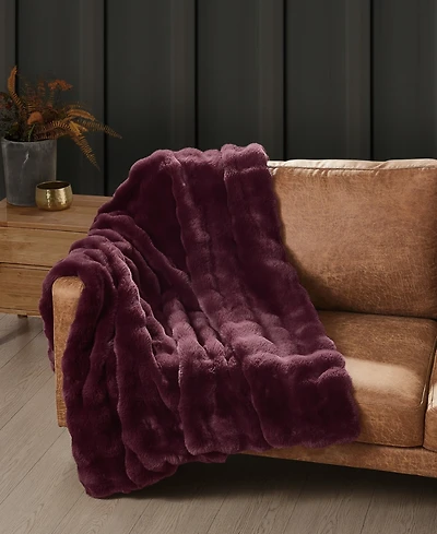 Frye Bubble Rabbit Faux Fur Throw, 50" x 70"