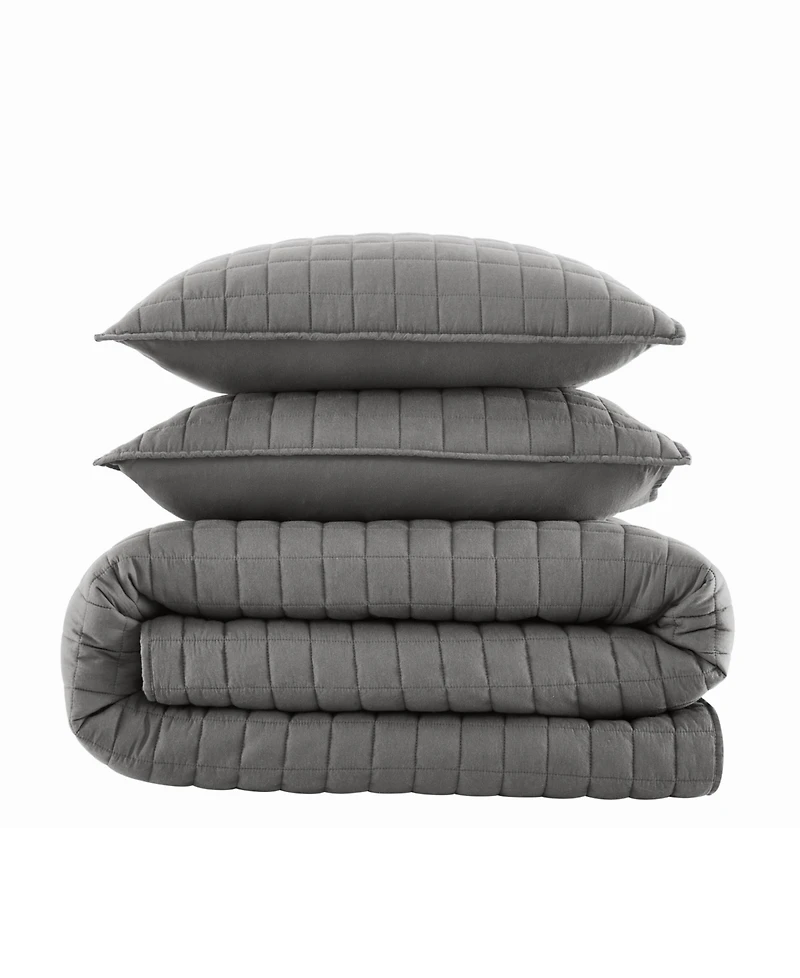 Frye Vintage Washed Cotton 3-Pc. Quilt Set, King