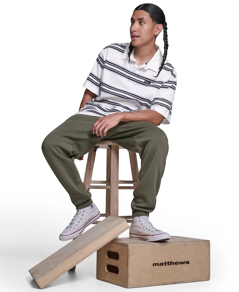 Converse Men's Striped Short-Sleeve Polo Shirt