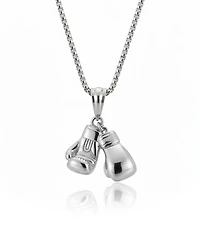 Rhona Sutton Men's Boxing Glove Stainless Steel Pendant Necklace