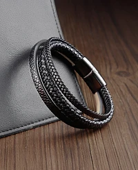 Rhona Sutton Men's Elysian Leather & Stainless Steel Bracelet