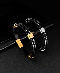 Rhona Sutton Men's Stainless Steel & Axelar Gold-Tone Bracelet