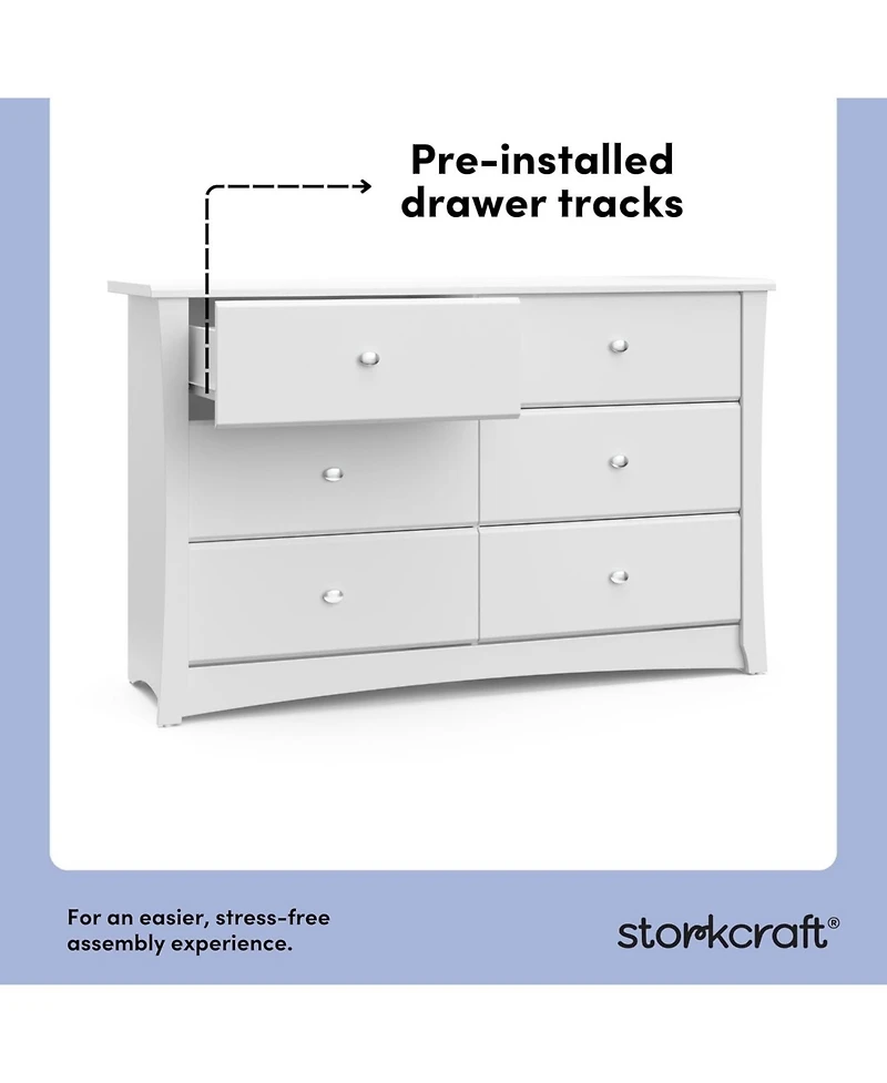 Storkcraft Crescent 6 Drawer Double Dresser