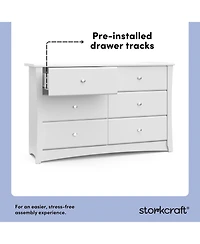 Storkcraft Crescent 6 Drawer Double Dresser