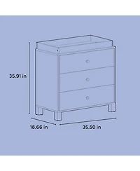 Storkcraft California 3 Drawer Chest with Topper