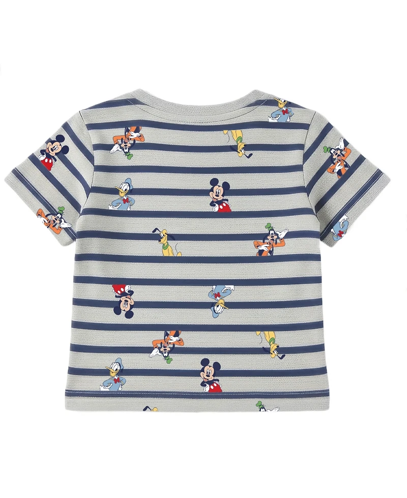 Disney Baby Boys' Mickey Mouse & Friends T-Shirt and Shortall, 2-Piece Set