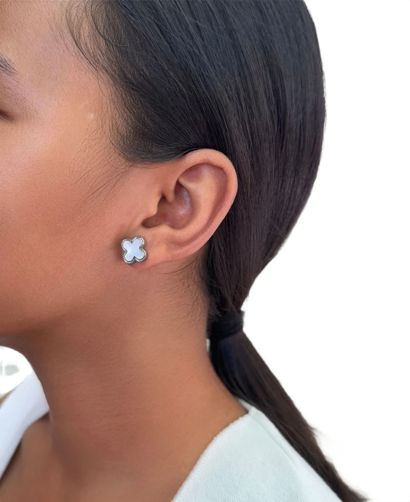 Adornia Tarnish Resistant Silver Set of 3 Clover Stud Earrings