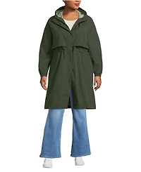 Lands' End Plus Squall Packable Long Raincoat