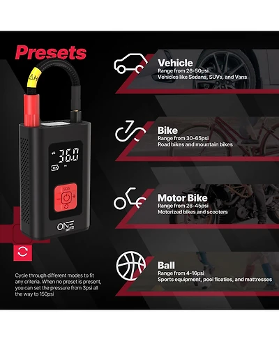 One Jump Starter 1200A Peak Battery Pack, 12V Jump Box for Battery up to 7L Gas or 5L Diesel Engine