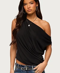Edikted Women's Ofelia Asymmetric Off Shoulder Ruched Top