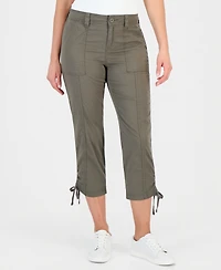 Style & Co Petite Mid-Rise Tie-Hem Capri Pants, Exclusively at Macy's