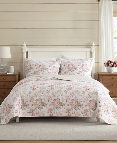 Laura Ashley Rosemoore Reversible 2-Pc. Quilt Set, Twin