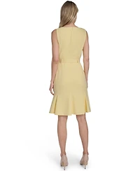Calvin Klein Petite Sleeveless Scuba Crepe Dress