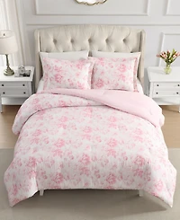 Laura Ashley Anja Textured Toile 3-Pc. Comforter Set
